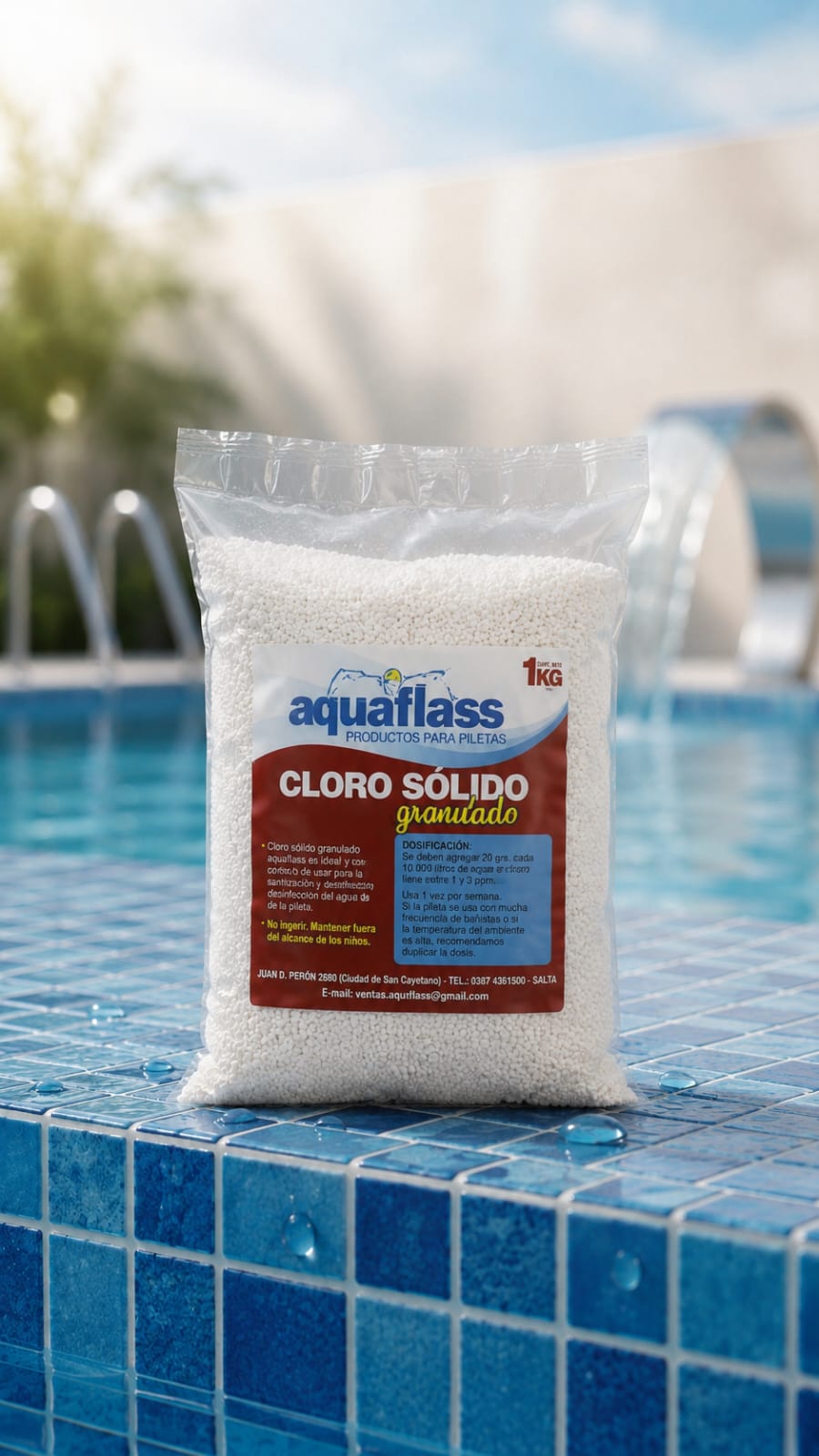 Cloro granulado aquaflass 1 kg