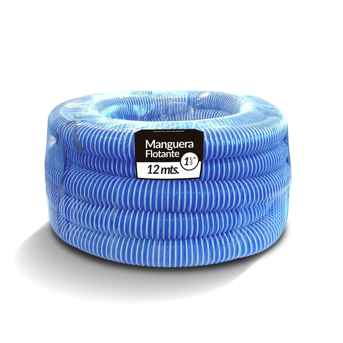 Manguera flotante 1 1/2 con terminales - Cristal x 12 m