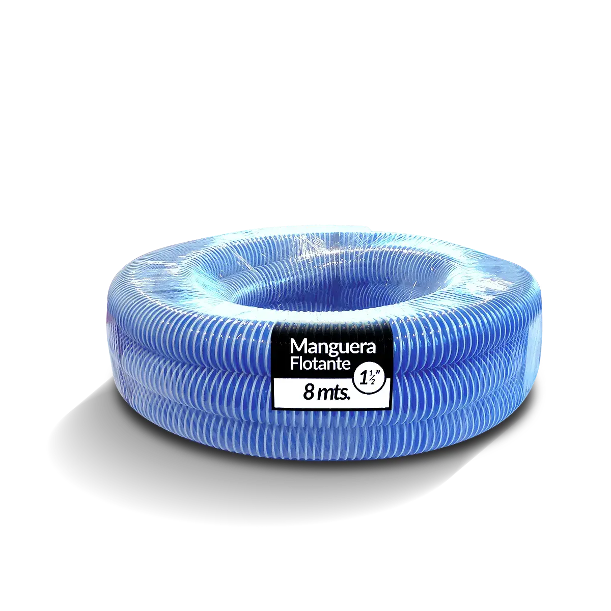 Manguera flotante 1 1/2 con terminales - Cristal x 8 m